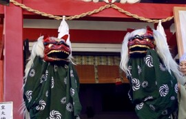 歳旦祭に奉納の舞を披露してくださった獅子舞